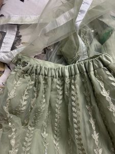 Sage Green Stunning Festive-Wear Lehenga 🧚🏻🥻