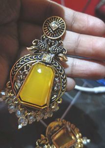 Elegant Yellow Drop Earrings