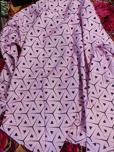 Pink Geometric Print Shirt