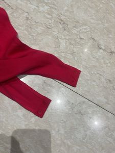 Zara Red Ruffle Bodysuit - Size M