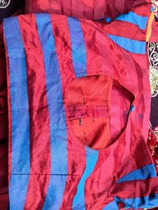 Vintage Checkered Saree