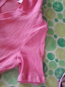 Pink Crop Top Young Girls