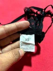 Black Lace Strappy Panty – Size XS