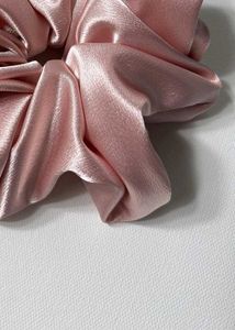 Pink Satin Scrunchie