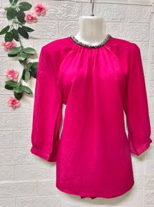 Size M/L 🎁Buy 2 Get 1 Free 🎁 Pink Beaded Top