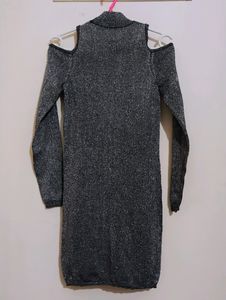 Silver Glittery Party Wear Bodycon Dress