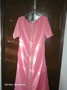 Blush Pink Kurti and bottom with Gold Accents