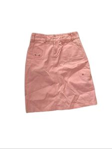 Baby Pink Denim Pencil Skirt Midi