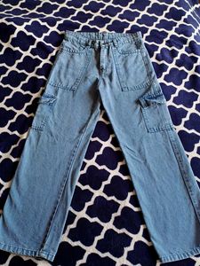 Light Wash Cargo Jeans