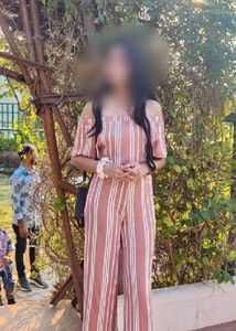 Striped Off-Shoulder Jumpsuit