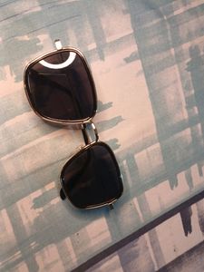 Brand New Stylish Sunglass black With Golden Color Metal Frame