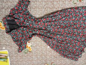 Buttoned Floral Dress