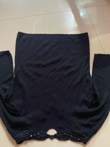 Elegant Embellished Black Top