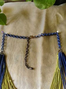 Blue &amp; Green Multi-Chain Necklace