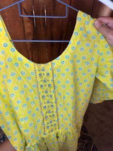 Yellow Printed Dress