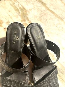 Steppings Block Textured Heels