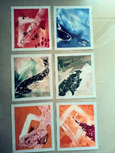 Handmade Abstract Fish 🐟 Paintings