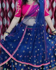 Elegant Blue Lehenga Choli Set