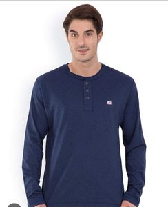 Original Jockey Navy Long Sleeve Henley