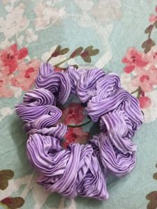 Lavender Striped Scrunchie