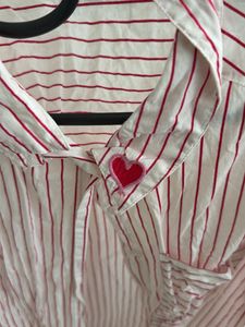 Striped Button-Up Shirt