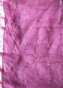 Pink Embroidered Fabric