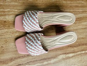 Peach Block heels