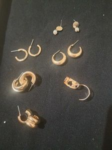 Gold Earring Bundle Set Of 6