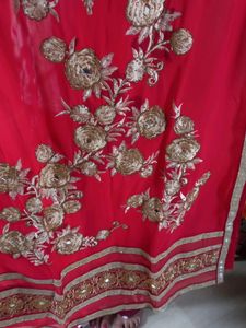 Georgette Gotta Patti And Mirror Work Semistiched