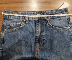STRADIVARIUS FRONT SLIT DENIM SKIRT 26&#34;