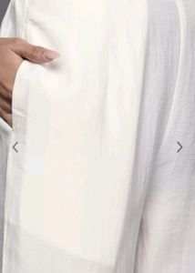 INDO ERA WHITE EMBROIDERED KURTA SET