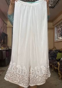 Lucknowi With Gotta Work Flaired Georgette Palazzo