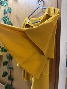Mustard Tiered Top