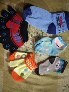 Baby Hand Gloves And Baby Socks Combo