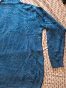Blue Turtleneck Sweater