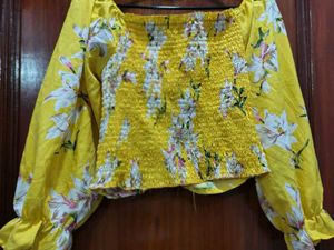 Floral Yellow Top:3