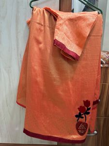Coral Saree 🧡👌