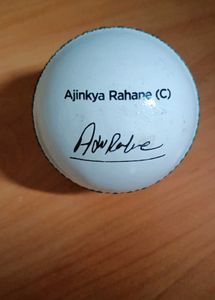 RAHANE AND NARINE SIGNED BALL
