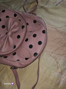 Pink Polka Dot Backpack