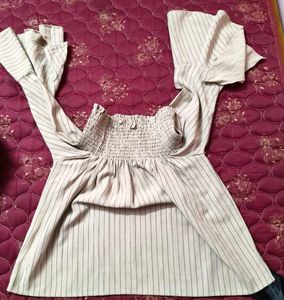 Striped Smocked Top