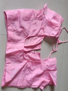 Pink Tie-Back Blouse