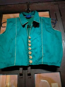 Teal festive blouse