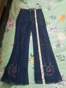 Embroidered Flare Jeans