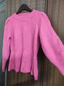 SALE 🛍️ Pink Puffed Sleeve Sweater 💗