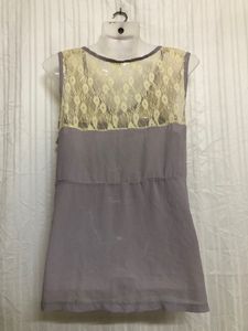 Grey Sleeveless Top