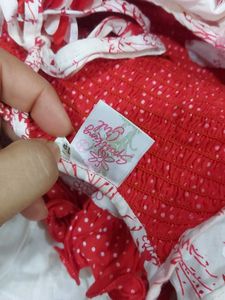 Girls Red Frock 1-1.5 Years