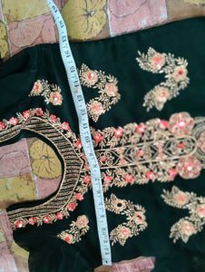 Green Embroidered Kurta Set