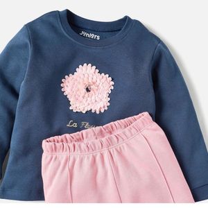 Floral Applique T-shirt and Pyjama Set