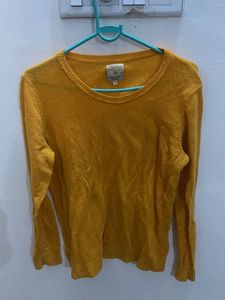 Mustard Knit Pullover Sweater