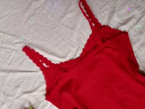 Cute Red Cami Top🎀❤️🫶🏻